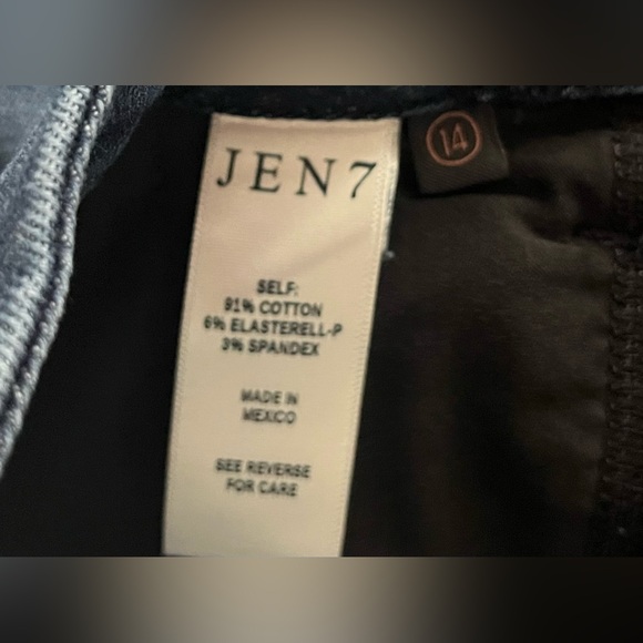 JEN 7 (by 7 for all mankind) Cropped Kick Jeans Size 14 - Picture 4 of 9